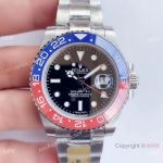 UN factory/904L/Swiss 3285 Rolex Gmt Master II Pepsi Replica Watch Black Dial Oyster Band